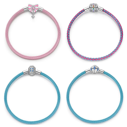 Pendant Leather Rope Bracelet Shell Fourleaf Clover Copper Silver Plated Electroplated Original Design Animal Style For Women