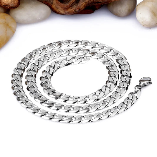 Simple Style Classic Style Rhombus Stainless Steel Men'S Necklace