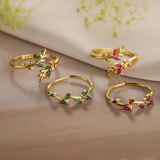 Simple Style Geometric Color Block Copper 18k Gold Plated Zircon Open Rings In Bulk