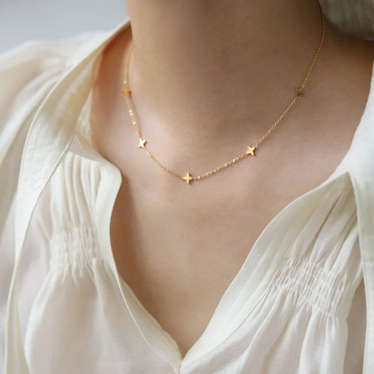 Simple Style Star Stainless Steel Plating Gold Plated Necklace