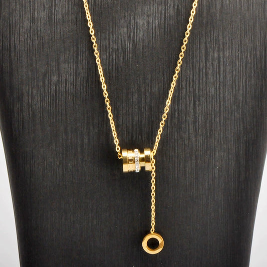Stainless Steel Necklace With Letters Numbers Text Pattern For Female Fashion Natural Style