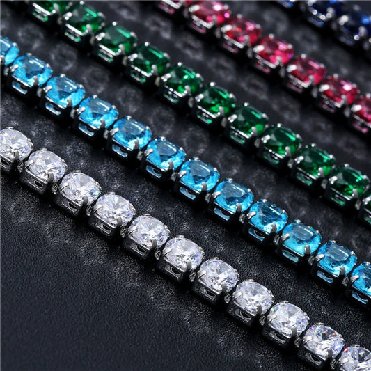 Unisex And Women's Hiphop Copper Geometric Micropaved Zircon Bracelets With Glass Design