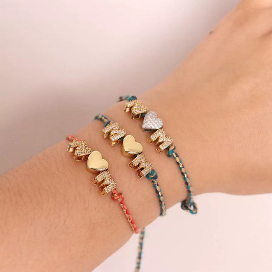 Wholesale Bracelet Copper Dripping Oil Heart Shape Electroplating Simple Style