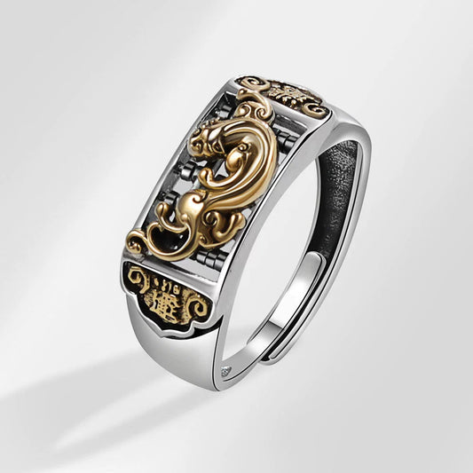 Wholesale Copper Geometric Electroplating Ring For Men
