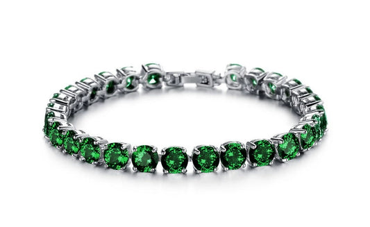 Wholesale Copper Geometric Zircon Jewelry Bracelet For Women With Diamond Design And White Golden Plated