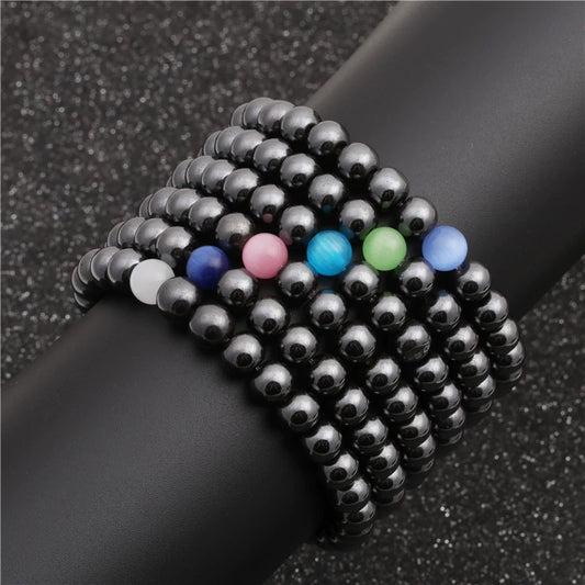 Wholesale Copper Handmade Simple Geometric Beaded Bracelet With Letters Numbers Text For Couples