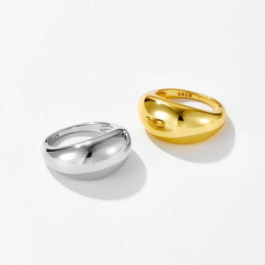 Wholesale Fashionable Geometric Design Closed Stacked Women's Ring Copper Electroplated Platinum 18K Gold