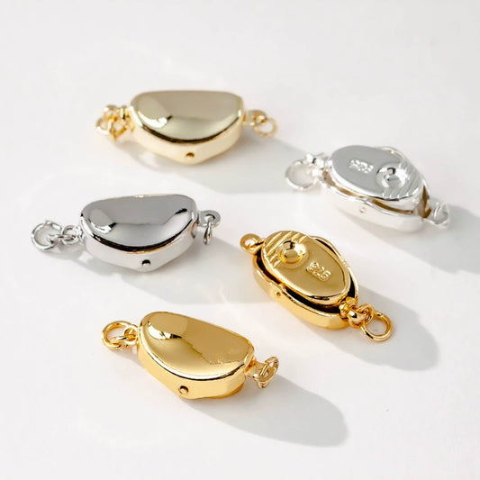 Wholesale Handmade Copper Accessories Electroplated 18K Gold Buckle For Pearl Bracelet And Necklace Connection