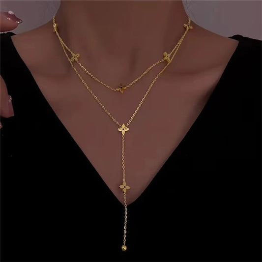Wholesale Jewelry Cartoon Style Solid Color Stainless Steel Plating Pendant Necklace