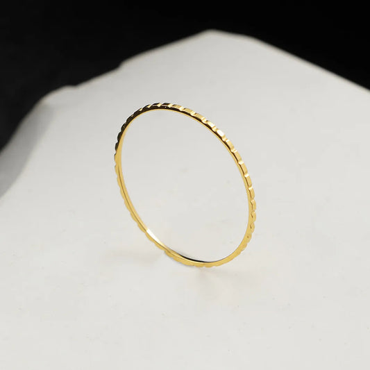 Wholesale Jewelry Simple Style Solid Color Stainless Steel 18K Gold Plated Rings