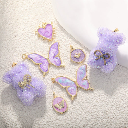 Wholesale Jewelry Sweet Style Copper Animal Zodiac Heart Shape Electroplated Pendant Accessories Including Necklace Bracelet Earrings