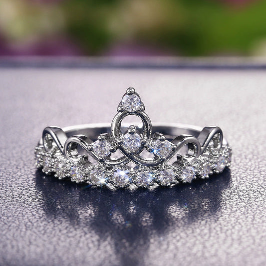 Wholesale Ladies Copper Crown Ring With Electroplating