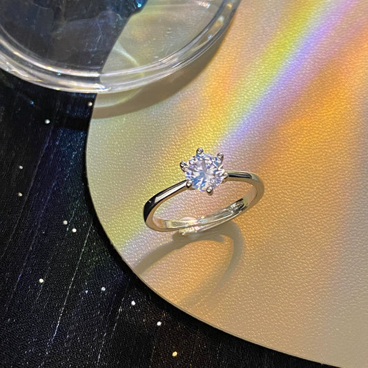 Wholesale Minimalist Diamond Copper Geometric Ring For Women