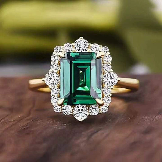 Wholesale Niche Geometric Copper Ring With Animals Zodiac Zircon For Women