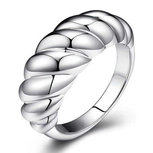 Wholesale Ring Copper Geometric Twist Wrap Electroplating Unisex