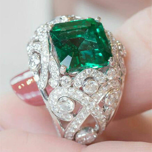 Wholesale Ring Copper Niche Design Geometric Zircon Women's