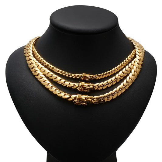 Wholesale Unisex Copper Vervain Chain Necklace Bracelet With Geometric Pattern And Electroplating Treatment