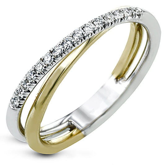 Wholesale Women's Copper Geometric Twocolor Ring Jewelry With Microinlay