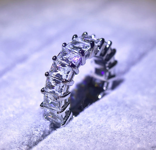 Wholesale Women's Copper Geometric Zircon Engagement Ring