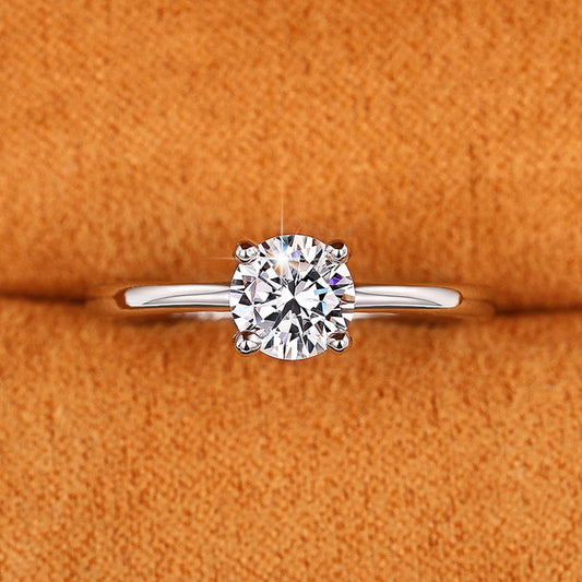 Wholesale Women's Copper Light Luxury Geometric Zircon Inlaid Ring