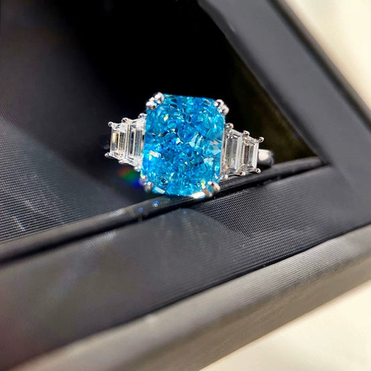 Wholesale Women's Copper Ring With Geometric Zircon Design