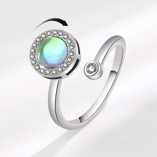 Wholesale Women's Geometric Rotatable Open Ring Copper Electroplating