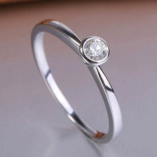 Wholesale Women's Simple Geometric Copper Ring With Electroplating