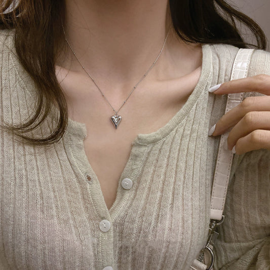 Wholesale Women's Stainless Steel And Alloy Simple Geometric Handmade Pendant Necklace With Ball Chain