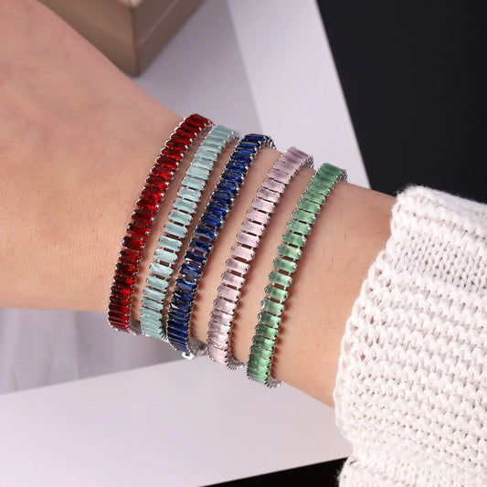 Wholesale Zircon Bracelet Copper Geometric Electroplated Unisex