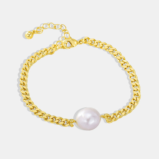 Women's Baroque Specialshaped Copper Pearl Bracelet