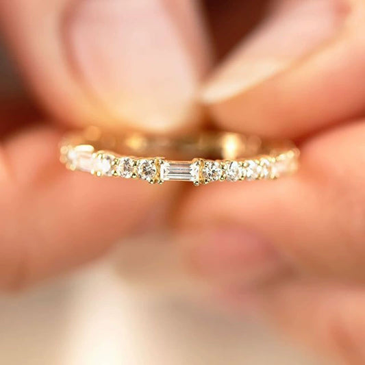 Women's Jewelry Copper Zircon Geometric Ring