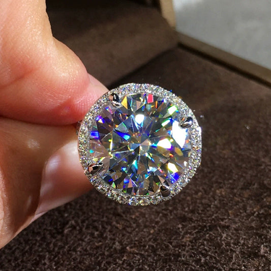 Women's Platinum Copper Zircon Geometric Wedding Ring