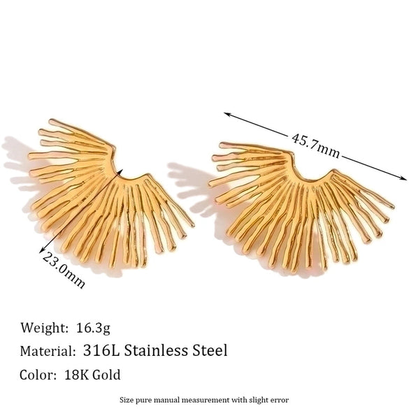 1 Pair Basic Simple Style Classic Style Solid Color Plating Stainless Steel 18k Gold Plated Ear Studs