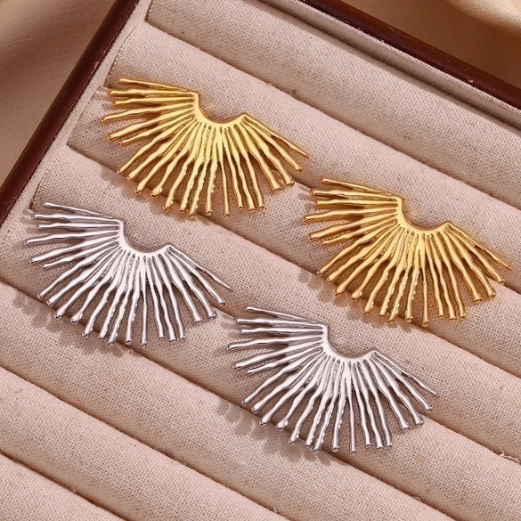 1 Pair Basic Simple Style Classic Style Solid Color Plating Stainless Steel 18k Gold Plated Ear Studs