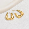 1 Pair Basic Vintage Style U Shape Plating Stainless Steel 18k Gold Plated White Gold Plated Hoop Earrings