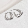 1 Pair Basic Vintage Style U Shape Plating Stainless Steel 18k Gold Plated White Gold Plated Hoop Earrings