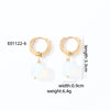 1 Pair Casual Vintage Style Simple Style Square Plating Stainless Steel Natural Stone Drop Earrings