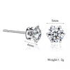 1 Pair Cool Style Shiny Round Plating Inlay Stainless Steel Brass Zircon White Gold Plated Platinum Plated Silver Plated Ear Studs