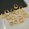 1 Pair Elegant U Shape Plating Stainless Steel 18k Gold Plated Earrings