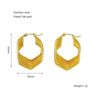 1 Pair Elegant U Shape Plating Stainless Steel 18k Gold Plated Earrings