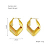 1 Pair Elegant U Shape Plating Stainless Steel 18k Gold Plated Earrings