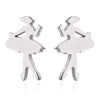 1 Pair Fashion Geometric Titanium Steel Plating Ear Studs