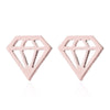1 Pair Fashion Geometric Titanium Steel Plating Ear Studs