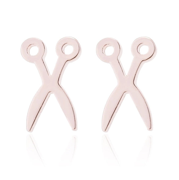 1 Pair Fashion Geometric Titanium Steel Plating Ear Studs