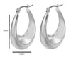 1 Pair Retro French Style C Shape U Shape Water Droplets Plating Stainless Steel 18k Gold Plated Earrings