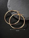 1 Pair Simple Style Circle Stainless Steel Plating Hoop Earrings