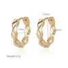 1 Pair Simple Style Solid Color Plating Stainless Steel 18k Gold Plated Earrings