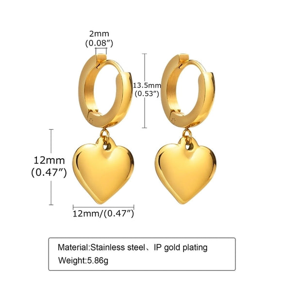 1 Pair Simple Style Star Plating Inlay Stainless Steel Zircon 18k Gold Plated Drop Earrings