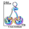 1 Piece 11 * 14mm 304 Stainless Steel 18K Gold Plated Cherry Pendant
