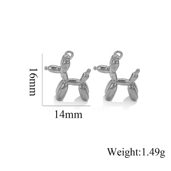 1 Piece 14*16MM 25 * 30mm Titanium Steel Dog Pendant